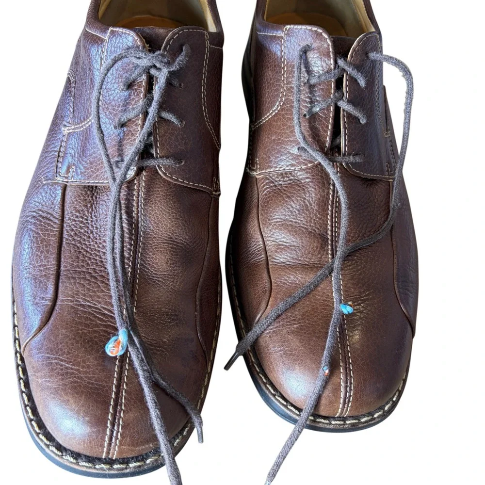 Johnston & Murphy Brown Leather Comfort Oxford Shoes Men's 10M Casual USA